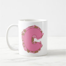 Koffie Letter C: Monogram Initiaal