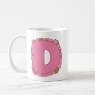 Koffie Letter D: Monogram Initiaal Koffiemok