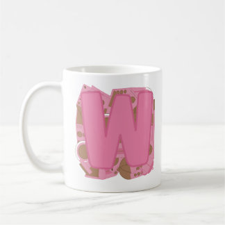 Koffie Letter W: Monogram Initiaal Koffiemok