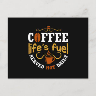 Koffie Levens Brandstof Briefkaart