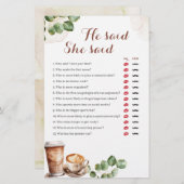 Koffie liefde is brouwen zei ze spel (Voorkant / Achterkant)