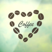 Koffie-liefdesbrood Raamsticker (Vel 3)