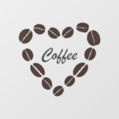 Koffie-liefdesbrood Raamsticker (Vel)