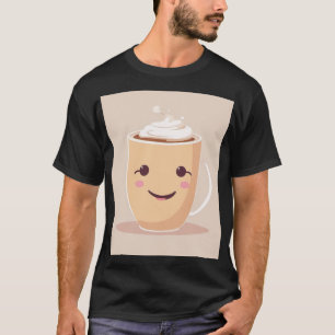 Koffie Liefhebber Cafe Barista Latte Beker Kawaii T-shirt