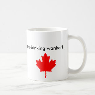 koffie-logo, MapleLeaf geschilderd, ik drink co.. Koffiemok