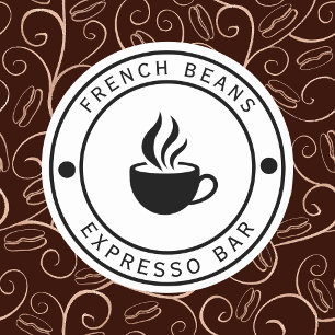 Koffie logo Typografie Sticker