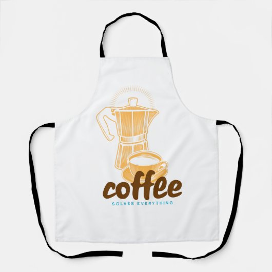 Koffie lost alles op schort (Voorkant)