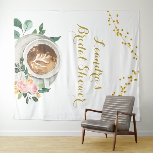 Koffie Love is Breaming Vrijgezellenfeest Sign Tap Wandkleed (In Situ (horizontaal))