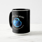 Koffie Lover Blue Cup en Saucer op persoonlijke ti Mok (Voorkant links)