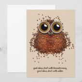 Koffie Lover Coffee Owl Kaart (Voorkant / Achterkant)