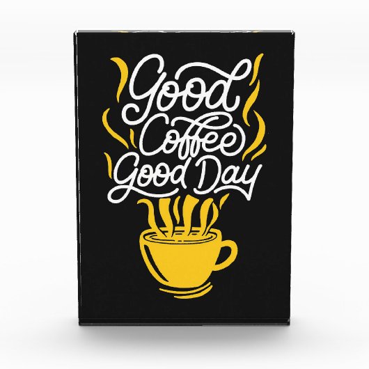 Koffie Lover Good Coffee Good Day Fotoblokken (Voorkant)