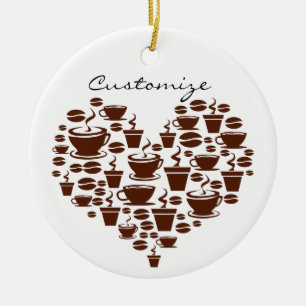 Koffie Lover Heart Thunder_Cove Keramisch Ornament