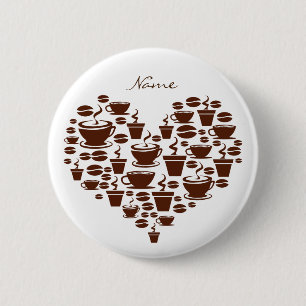 Koffie Lover Heart Thunder_Cove Ronde Button 5,7 Cm