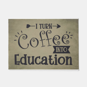 Koffie Lover ik zet koffie in onderwijs Deurmat