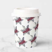 Koffie Lover's kerstman Papieren Bekers (Achterkant)