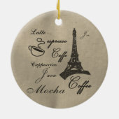 Koffie Lovers kerstversiering Keramisch Ornament (Achterkant)