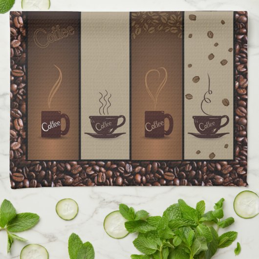Koffie Lovers Kitchen Towel Theedoek (Gevouwen)