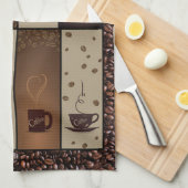 Koffie Lovers Kitchen Towel Theedoek (Quarter Fold)