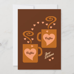 Koffie Lovers-uitnodiging, pas aan Kaart
