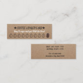 Koffie Loyalty Card Rustic 10 Punch (Voorkant / Achterkant)