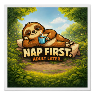 Koffie Luiaard - Critter Kingdom Perfect Poster