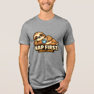 Koffie Luiaard - Critter Koninkrijk Tri-Blend Shirt