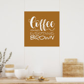 Koffie maakt alles bruin. poster (Keuken)
