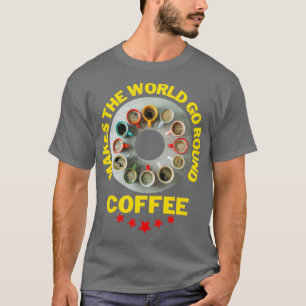 Koffie maakt de wereld rond met 2 t-shirt