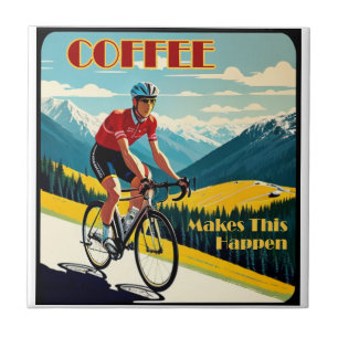 Koffie maakt dit mogelijk fietsen tegeltje
