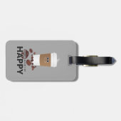 Koffie maakt me gelukkig bagagelabel (Achterkant horizontaal)