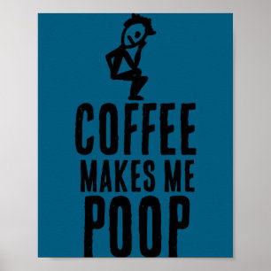 Koffie maakt me op poster
