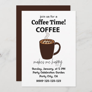 Koffie maakt me vrolijk kaart