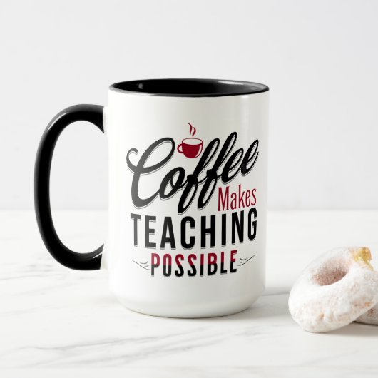 Koffie maakt onderwijs mogelijk 1 mok (Met donut)