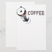 Koffie MagicEnjoy, 'first thing in the Morour', ' Briefpapier (Voorkant / Achterkant)