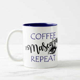 Koffie Mascara Herhaal Tweekleurige Koffiemok