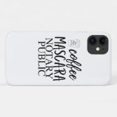 Koffie Mascara Notaris Openbare iPhone mobiele tel Case-Mate iPhone Case (Achterkant (horizontaal))