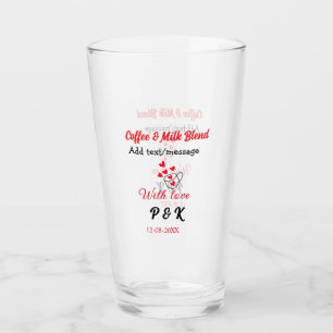 Koffie & melk blend liefdespaar koffie rood hart n glas