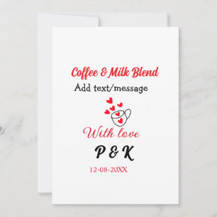 Koffie & melk mengsel liefde koppel koffie rood ha kaart