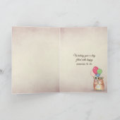 koffie met anjers op schoot kaart (Binnen)