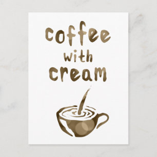 koffie met crèmecommentaar briefkaart