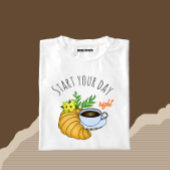 Koffie met croissant t-shirt