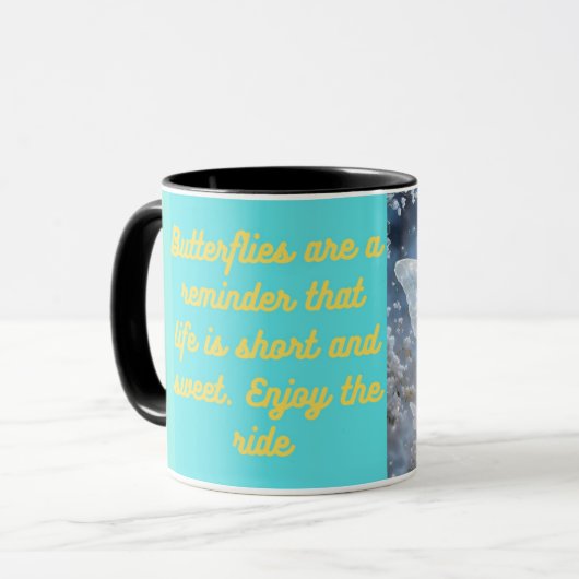 Koffie met een Bericht: Vlinder Mok voor een Sweet (Voorkant links)