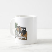 Koffie met een sheltie koffiemok (Voorkant links)