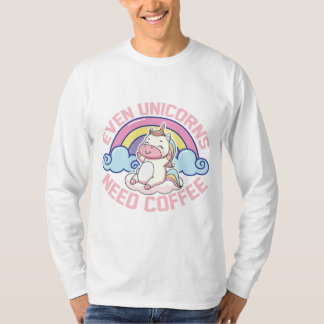 Koffie met eenhoorn t-shirt