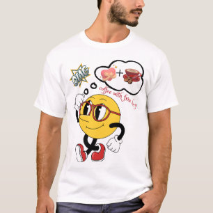 ☕ Koffie met gratis knuffel 🤗 Schattige denken T-shirt