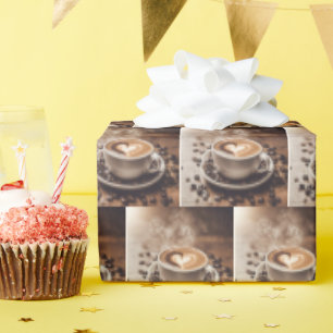 Koffie met hart en bonen cadeaupapier