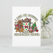 Koffie met kerstcadeau en kerstmis feestdagenkaart (Staand voorkant)