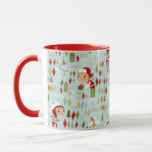 Koffie met kerstcadeau en Mokken met cadeau voor t (Links)