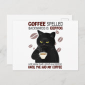 Koffie met rugspeling weet alleen maar dat briefkaart (Voorkant / Achterkant)