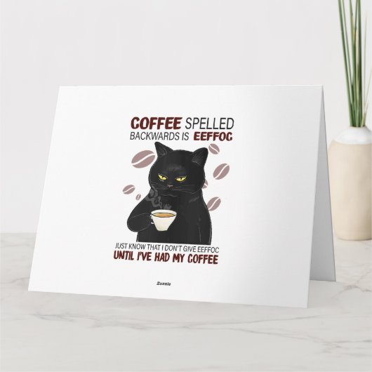 Koffie met rugspeling weet alleen maar dat kaart (Achterkant)